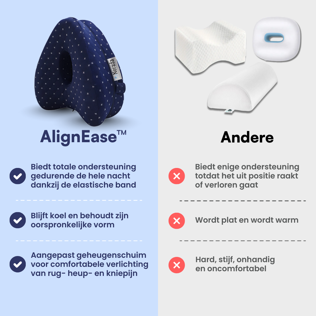 AlignEase™ Steunkussen - Verlicht Rugpijn, Heuppijn en Ischias