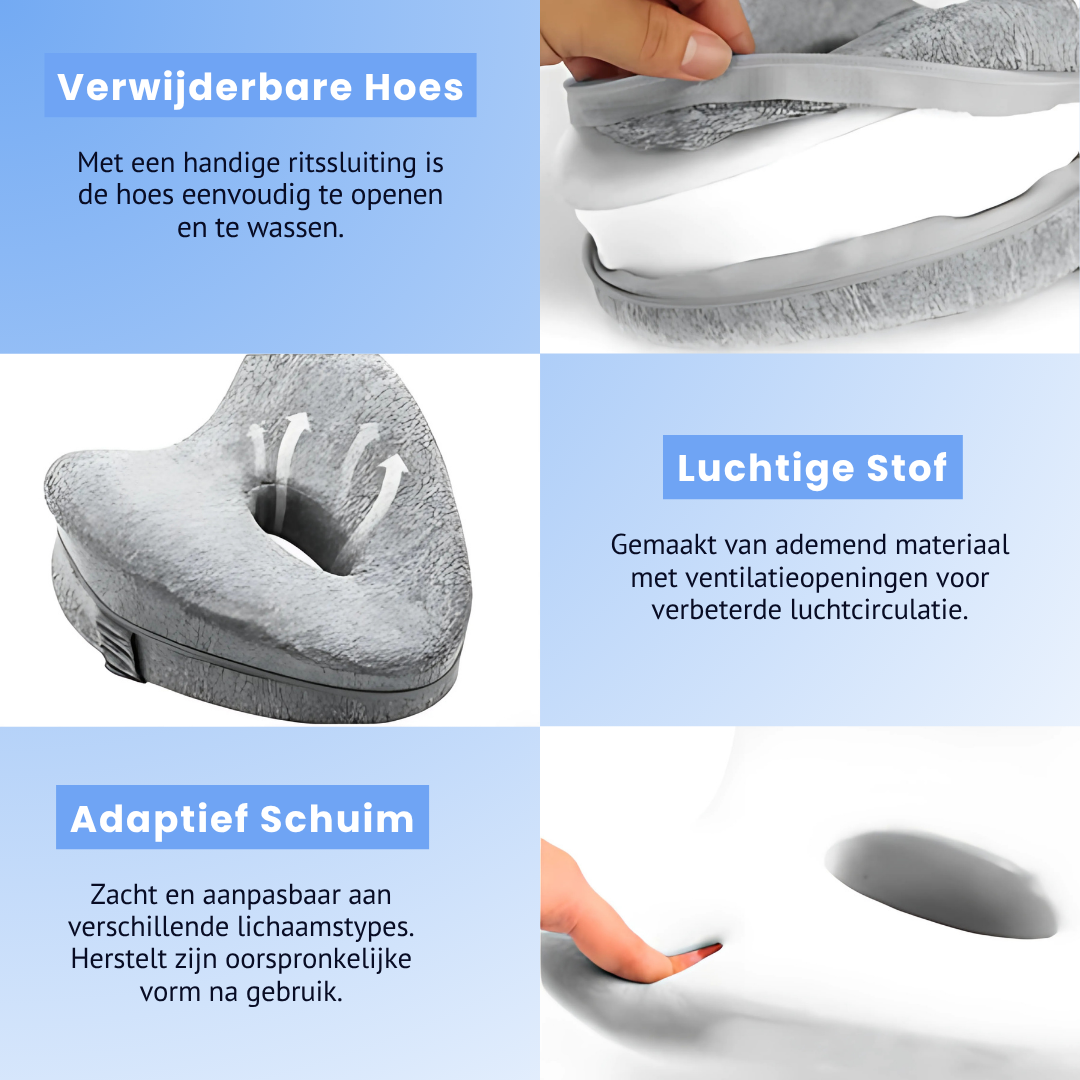 AlignEase™ Steunkussen - Verlicht Rugpijn, Heuppijn en Ischias