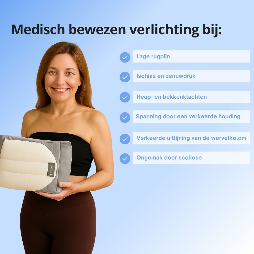 SpineEase™ Rugsteun Kussen  – Verlicht Rugpijn, Heuppijn en Ischias