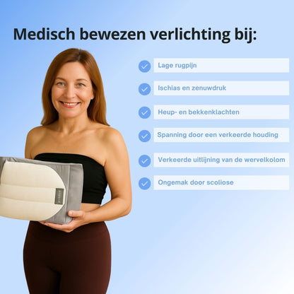 SpineEase™ Rugsteun Kussen  – Verlicht Rugpijn, Heuppijn en Ischias